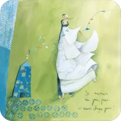 Carte bords arrondis anso "s'aimer chaque jour" ba231