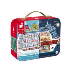 Valisette 2 puzzles bateau de croisiere 100 et 200 pcs