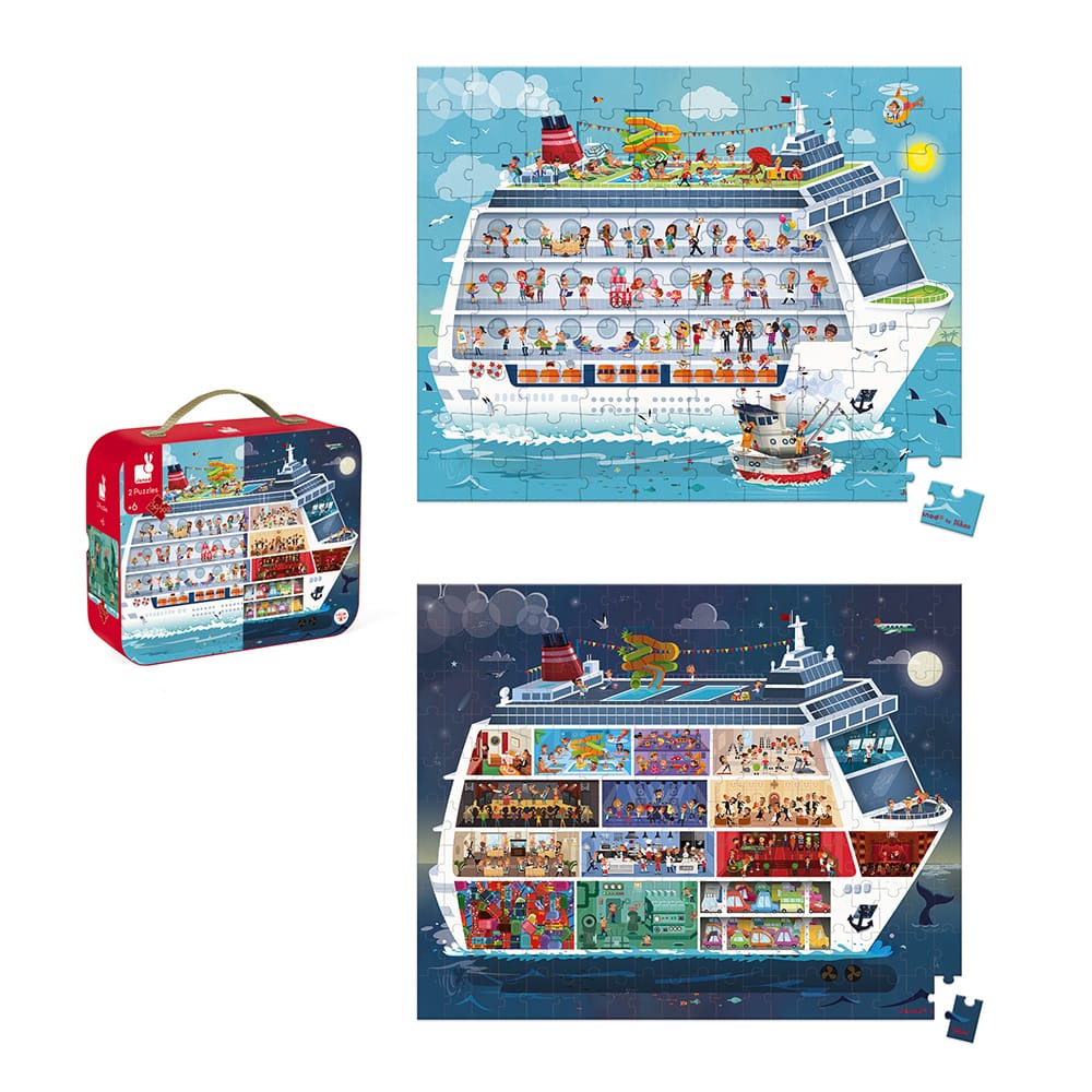 Valisette 2 puzzles bateau de croisiere 100 et 200 pcs – Image 2