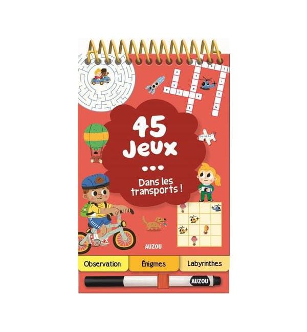 45 jeux... dans les transports ! - Avec un stylo effaçable