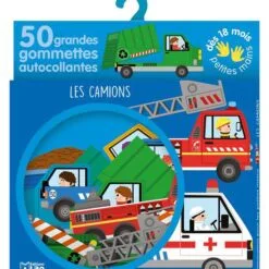 Les camions - 50 grandes gommettes autocollantes