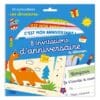 8 invitations d'anniversaire à décorer - 50 autocollants Les dinosaures