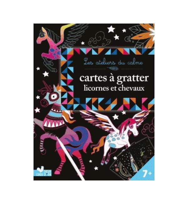 Cartes à gratter licornes et chevaux