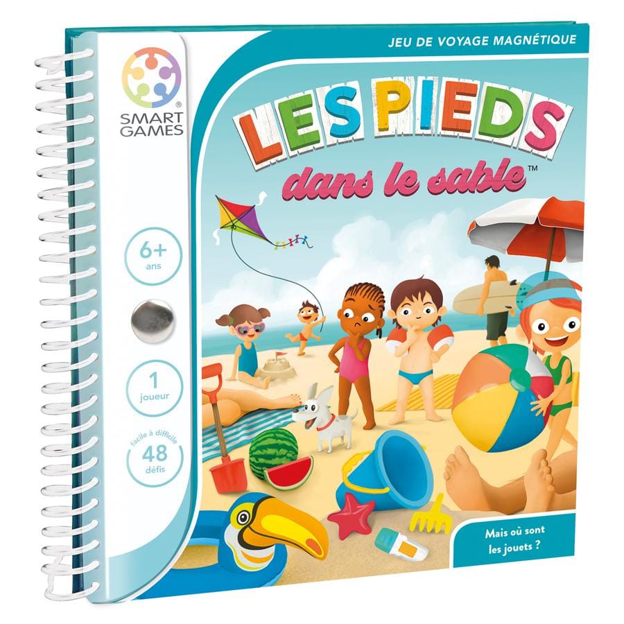smartgames les pieds dans le sable jeu de voyage magnétique
