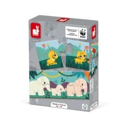 Jeu d'association - puzzle animaux 30 pièces - partenariat wwf