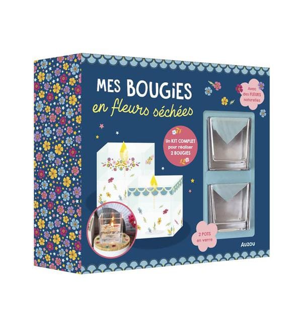 Mes bougies en fleurs séchées