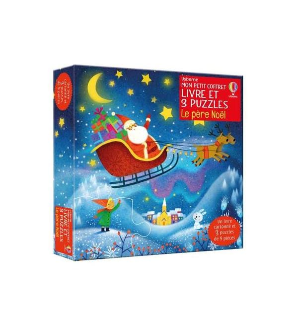 Le père Noël - Avec 1 livre cartonné et 3 puzzles de 9 pièces