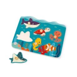 Puzzle à tenons en bois animaux marins - Partenariat WWF – Image 2
