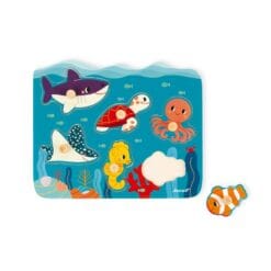 Puzzle à tenons en bois animaux marins - Partenariat WWF – Image 4