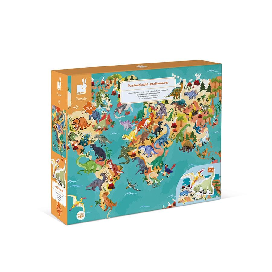 Puzzle éducatif géant dinosaures 200 pcs