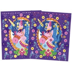 Set créatif Mosaïques en mousse Poneys et licornes – Image 2
