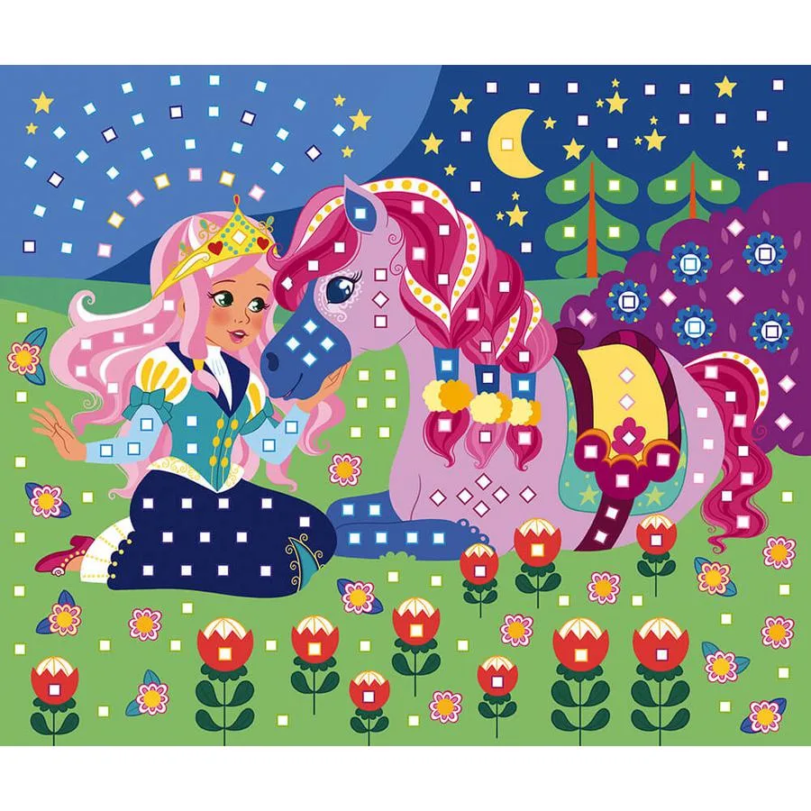 Set créatif Mosaïques en mousse Poneys et licornes – Image 6