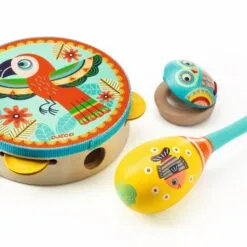 Set musical tambourin, maracas et castagnette Animambo – Image 2