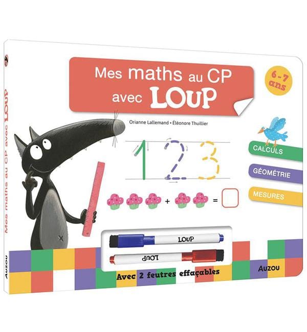Mes maths au CP avec Loup - Avec 2 feutres effaçables