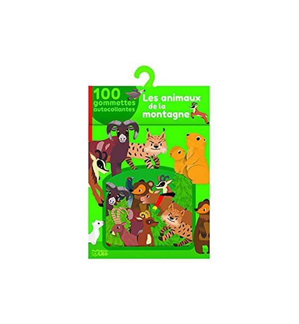 Les animaux de la montagne - 100 gommettes autocollantes
