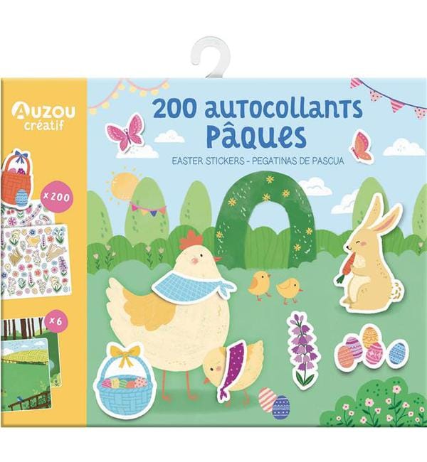 200 autocollants Pâques