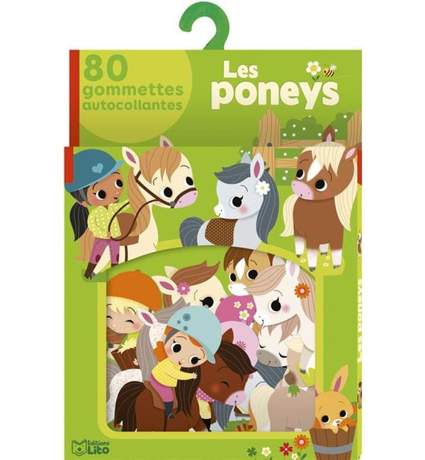Les poneys - 80 gommettes autocollantes