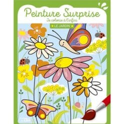 Peinture surprise Je colorie à l'infini - Le jardin. Avec 1 pinceau