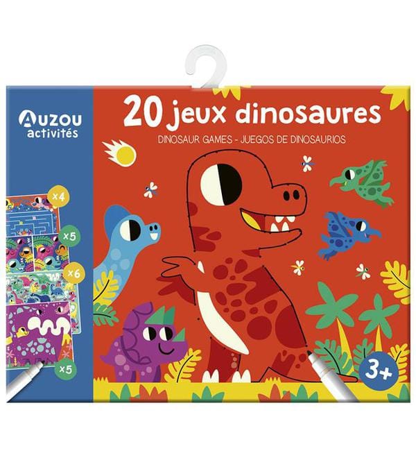 20 jeux dinosaures - Avec 1 feutre effaçable