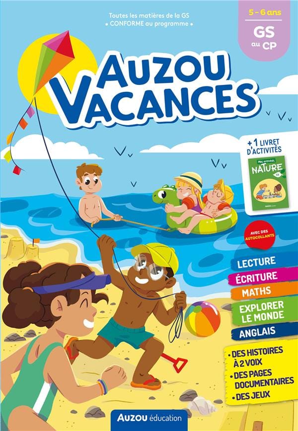 Auzou vacances - de la gs au cp - Cahier de vacances 2022