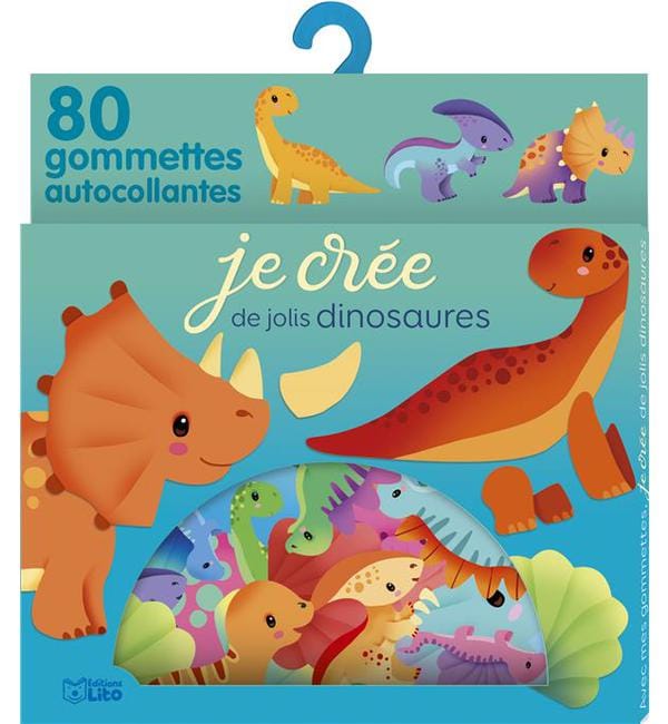 Je crée de jolis dinosaures - 80 gommettes autocollantes