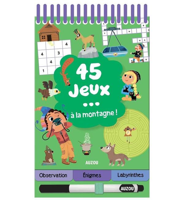 45 jeux... à la montagne ! - Avec un stylo effaçable