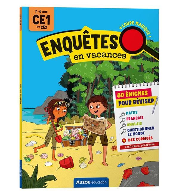 Enquêtes en vacances CE1 au CE2 - Avec une loupe magique