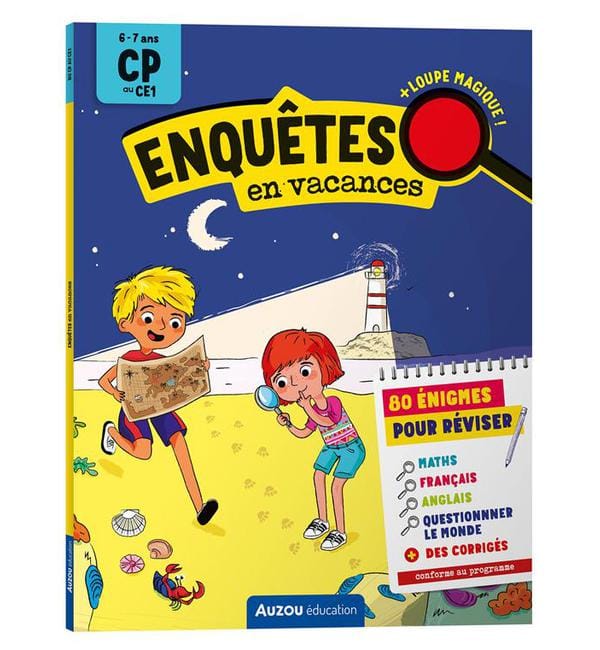Enquêtes en vacances CP au CE1 - Avec une loupe magique