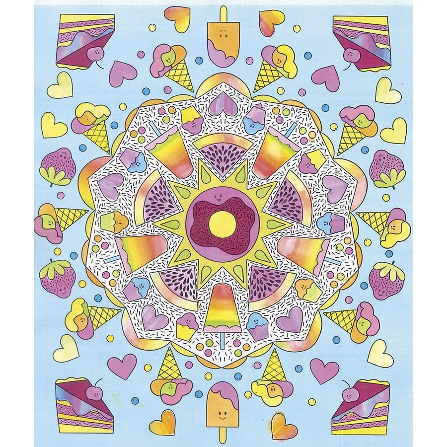 4 tableaux Peinture arc-en-ciel Mandala – Image 2