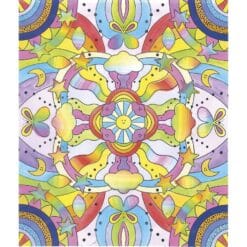4 tableaux Peinture arc-en-ciel Mandala – Image 3