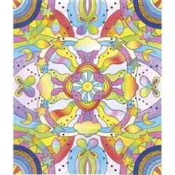 4 tableaux Peinture arc-en-ciel Mandala – Image 3