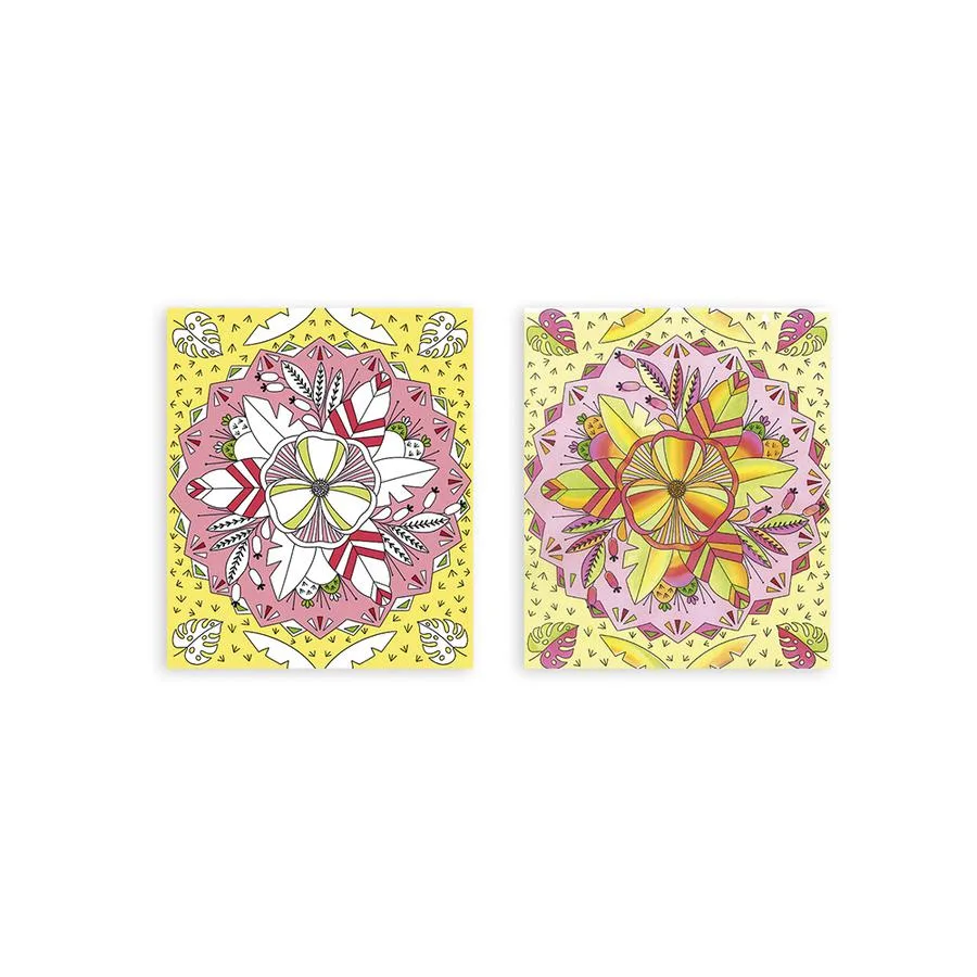 4 tableaux Peinture arc-en-ciel Mandala – Image 8