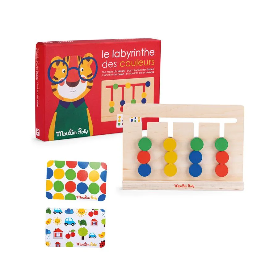 Le labyrinthe des couleurs en bois Les Popipop