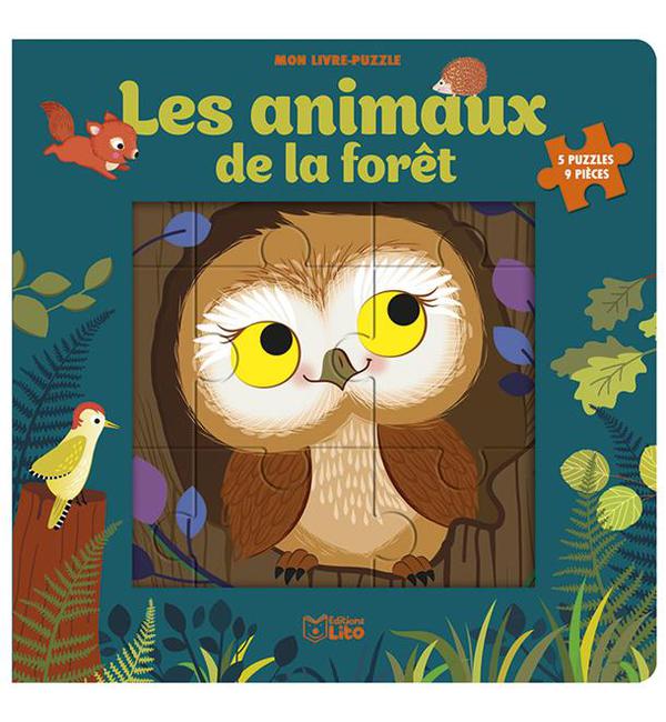 Les animaux de la foret - 5 puzzles 9 pièces