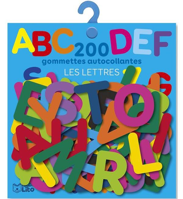 Les lettres - 200 gommettes autocollantes