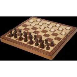 Jeu d'échecs et de dames pliable – Image 3