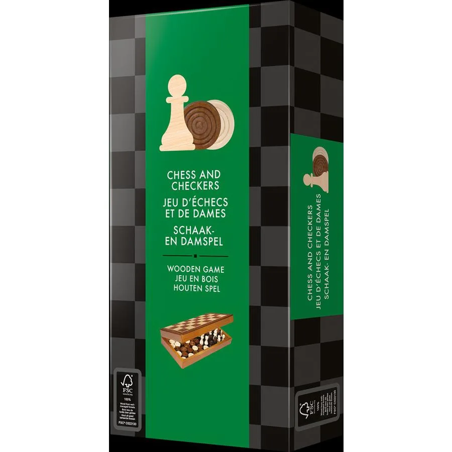 Jeu d'échecs et de dames pliable – Image 4