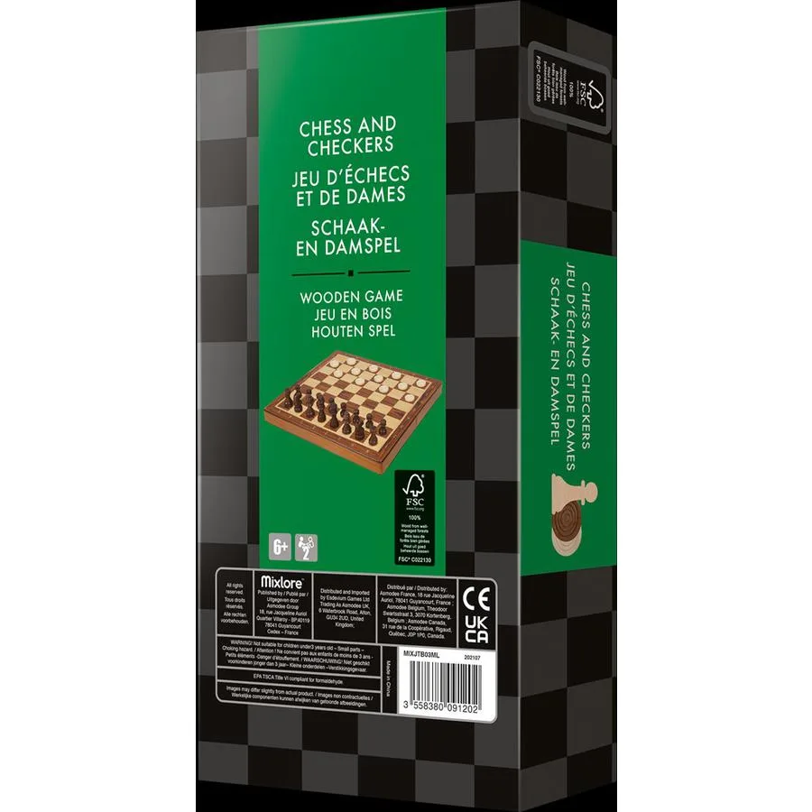 Jeu d'échecs et de dames pliable – Image 5