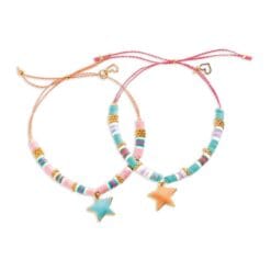 Alternative view of Bijoux duo Bracelets Heishi étoiles