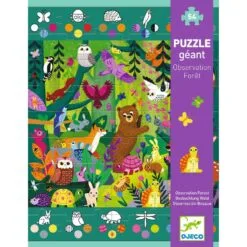djeco puzzle géant observation forêt