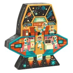 djeco puzzle silhouette station spatiale