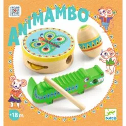 Set de percussions Animambo: Tambourin, maracas, Guiro – Image 3