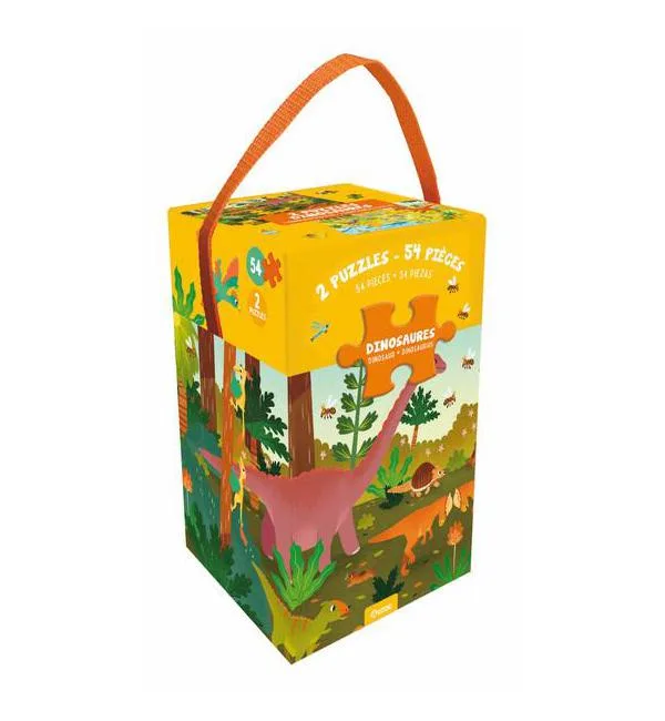 Mes puzzles dinosaures - 2 puzzles, 54 pièces
