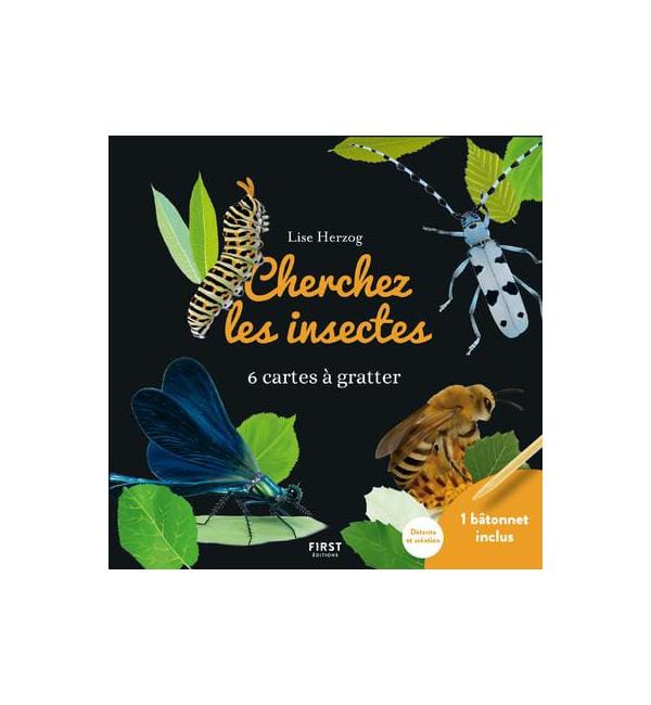 Cherchez les insectes - 10 cartes à gratter et 1 bâtonnet inclus