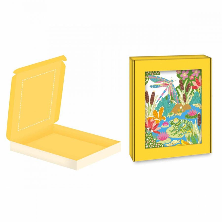 Tableaux dorés peinture aquarelle Jardin – Image 5
