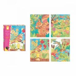 Tableaux dorés peinture aquarelle Jardin – Image 6