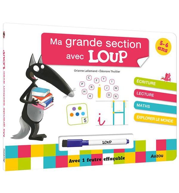 Ma grande section avec Loup - Avec 1 feutre effaçable