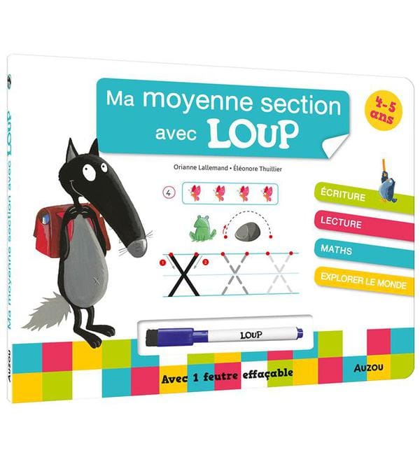 Ma moyenne section avec Loup - Avec 1 feutre effaçable