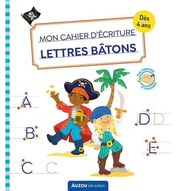 Mon cahier d'écriture Lettres bâton - Pirates