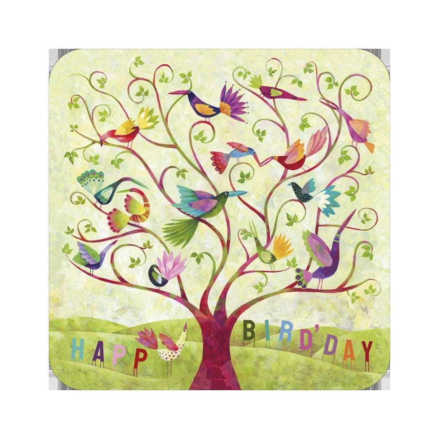 Carte carrée 14 x 14 A. Blantz "L'arbre aux oiseaux" BAR230